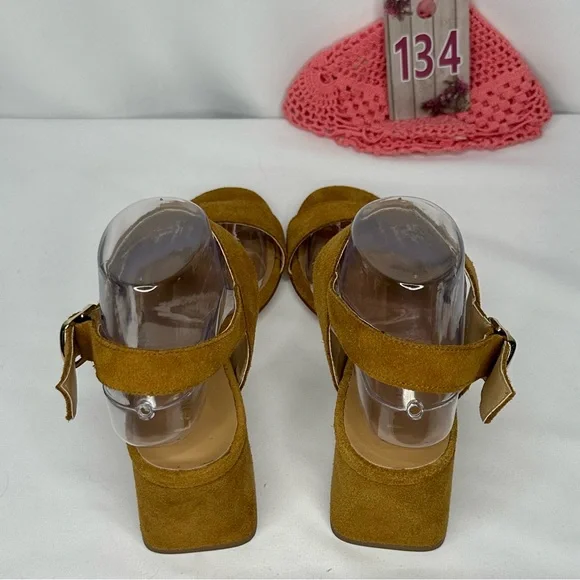 NW/OT Lamica Cognac Leather Slingback Sandal Size 9/40 - Picture 4 of 11